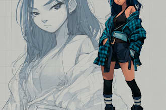 draw any anime, manga, cartoon, game avatar portrait