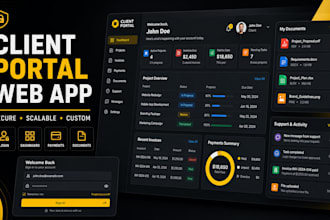 build client portal customer portal web app and dashboard