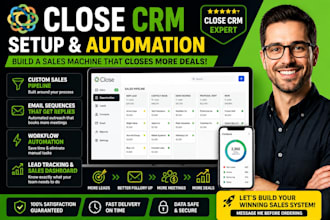 set up close CRM sales pipeline workflow automation and email sequences