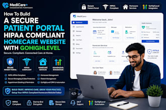 setup secure patient portal,hippa complaint website,homecare website,gohighlevel