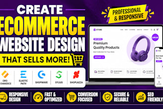 creat orocommerce elastic path shopware sylius  shoplazza product website design