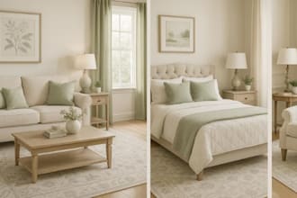 create custom home textile designs for curtains, pillows and bedspreads