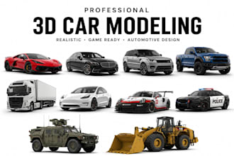 do automotive 3d design, cad hard surface modeling, ue5 car modeling