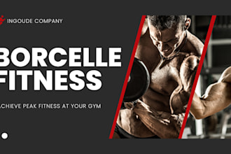 design gym fitness studio pitch deck wellness business presentation funding deck