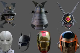 design cosplay creation printable 3d mask 3d helmet sword wearable cosplay mask