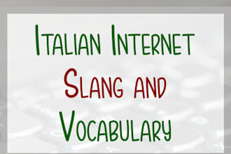 english to italian  colloquial and slang translations