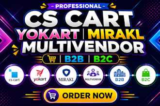 cs cart yokart mirakl b2b b2c multivendor online marketplace payment gateway SEO