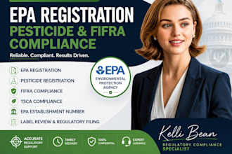 provide epa registration pesticide approval and compliance consulting