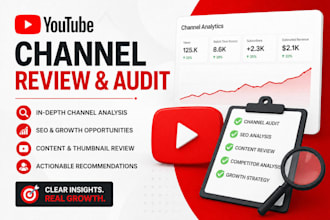 review and audit your youtube channel, channel audit manager