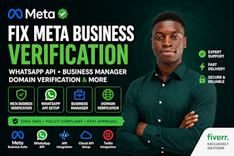 fix meta business verification, whatsapp API, domain verification and meta pixel