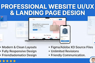 design premium landing page and responsive website layout