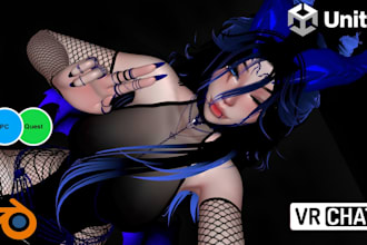 create custom vrchat avatar, vr character, warudo, anime avatar for pc or quest
