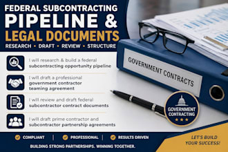 draft a professional government contractor teaming agreement