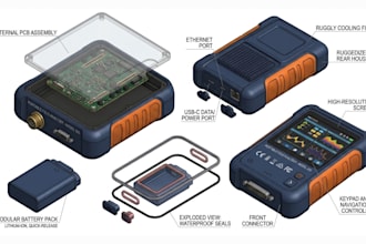 design 3d printable pcb enclosure or electronic product casing, esp32 pcb design