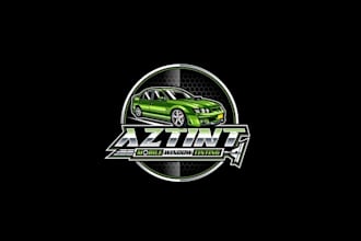 design glamorous car showroom business logo