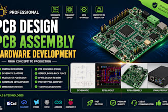 design pcb, schematic, hardware, embedded systems and pcb assembly