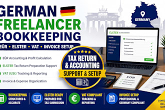 do german freelancer bookkeeping eÜr tax return elster invoice vat accounting