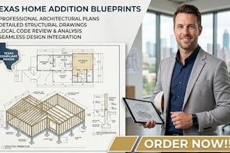texas architectural and structural drawings, framing blueprints for additions