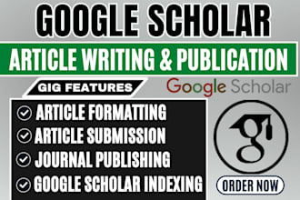 write and publiish research article in google scholar journal