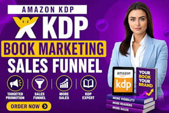 do amazon KDP book marketing ebook promotion sales funnel for more sales