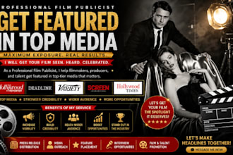 be your movie publicist for film promotion and entertainment PR