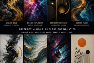 create unique ai abstract, surreal and fantasy concept art