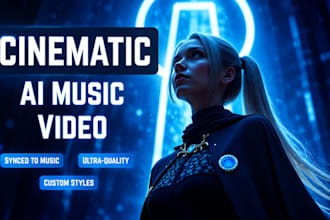 create an ai music video, lyric video and music visualizer
