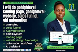 do gohighlevel landing page gohighlevel website sales funnel ghl automation