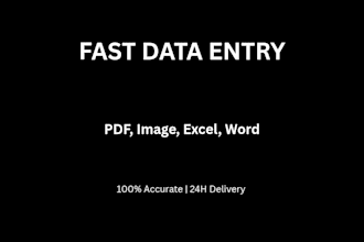 do accurate data entry and excel sheet work