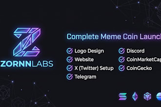 create meme coin branding website social setup and cmc cg listing