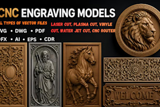 design 3d cnc drawing models and stl files for engraving carving laser machines