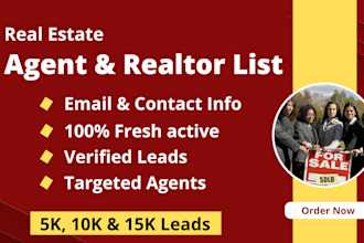 build real estate agent leads and a realtor email list b2b
