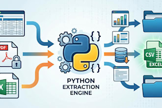 extract data from websites, pdfs, excel, and online sources