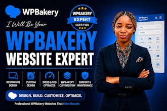 wpbakery wordpress website design, redesign, customization fix wpbakery