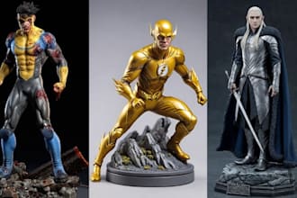 do 3d print and paint modelling action figure miniature painting for resin print
