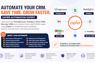 automation gohighlevel hubspot zoho monday crm with zapier