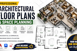 design professional space planning, furniture layout and architectural plans