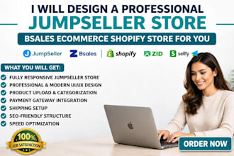 design a professional jumpseller store bsales ecommerce shopify store for you