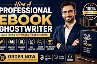 be your ebook ghostwriter, nonfiction book writer, amazon KDP writer