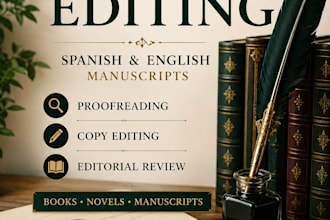 proofread and edit your spanish book or manuscript professionally