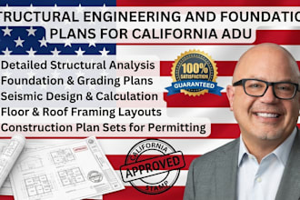do structural engineering foundation plans for california adu