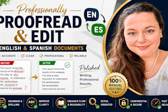 proofread and edit english and spanish documents