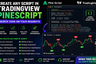 create any script in tradingview pinescript source code on your requests