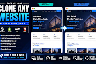 design, duplicate, copy, clone redesign wordpress website with elementor