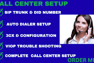 setup vicidial sip trunk 3cx voip call center system virtual assistance