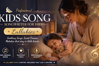 sing original children, kids music, jingles or lullabies