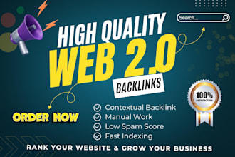 create 50 high authority web 2 0 backlinks for SEO