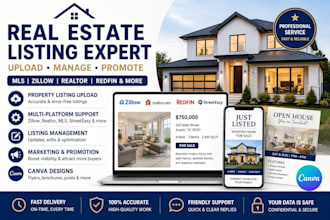 upload and manage real estate property listings on mls, zillow, realtor scraping