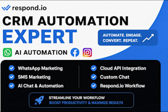 set up and automate the customer support whatsapp API CRM and respond io agent