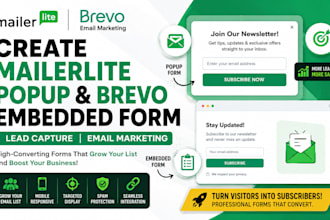 create maillite popup brevo  embedded form lead capture email marketing